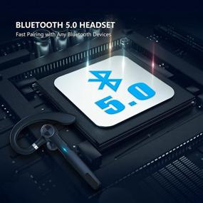 img 3 attached to Беспроводной Bluetooth наушник JOYHOOSH с микрофоном - Гарнитура для водителей 50 часов + зарядный футляр - Беспроводные наушники-вкладыши для бизнеса, офиса и вождения - Подавление шума