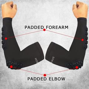 img 1 attached to 🏀 Hobrave Padded Arm Sleeves 2 Pack: Ultimate Crashproof Elbow Forearm Pads for Basketball and Volleyball