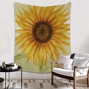 img 2 attached to Cozy Flannel Fleece Blanket - Lightweight Bed and Sofa Throws | Super Soft, Oil Painting Style Sunflower Design - 39x49 inch