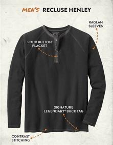 img 1 attached to 👕 Ультра-комфортная мужская рубашка Legendary Whitetails Recluse Henley Charcoal - сочетание стиля и качества!