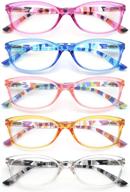 👓 heeyyok women reading glasses: assorted set for reading comfort with spring hinge logo