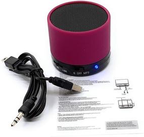 img 3 attached to 🔊 Лот из 2 портативных Bluetooth-колонок Gems - красного, синего, зеленого и черного цвета - для смартфонов, планшетов, MP3-плееров (красный)