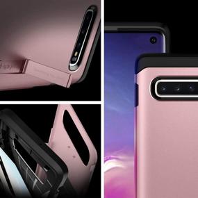 img 1 attached to Spigen Tough Armor Designed For Samsung Galaxy S10 Case (2019) - Rose Gold