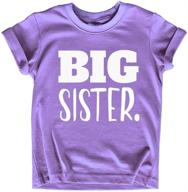 👧 sister announcement toddler tops and tees: promoting girls' clothing collection logo