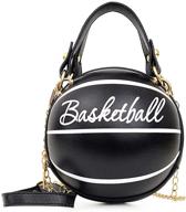 🏀 stylishly sporty: women's basketball messenger shoulder leather handbag – perfect for toting handbags & wallets! logo