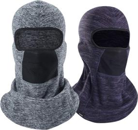 img 4 attached to 🎿 Balaclava Ski Mask for Cold Weather - Windproof and Warm Face Mask for Winter Motorcycling, Ice Fishing - Men