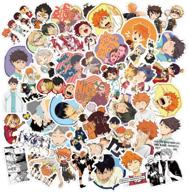 50pcs anime haikyuu stickers - waterproof vinyl decals for laptop, water bottle, bike, and more! perfect gift for kids, children, and teens! logo