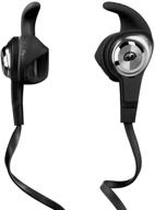 черные наушники monster isport strive in-ear. логотип