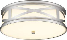 img 4 attached to 💡 CALDION 12 Inch LED Flush Mount Ceiling Light: Stylish Dimmable Fixture with 1100 Lumens Brightness and Adjustable Color Temperature, Ideal for Kitchen, Hallway, Bedroom, and Laundry Room - Brushed Nickel Finish (6873LFM-BN)