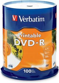 img 3 attached to Verbatim DVD-R 4.7GB 16X White Inkjet Printable - Pack of 100, 100-Disc Spindle (95153)