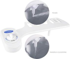 img 1 attached to 🚽 Non-Electric Mechanical Bidet Fresh Water Spray with Self-Cleaning Nozzles - Easy to Install White Toilet Attachment by FOOFOO