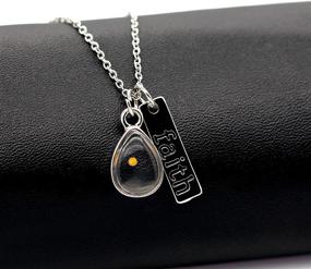 img 2 attached to 🌱 Uloveido Stainless Steel Faith Mustard Seed Pendant Necklace Charm Jewelry - Christian Inspirational Gift for Men and Women - Y559