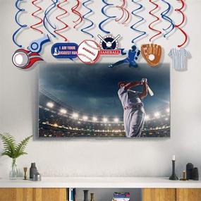 img 2 attached to ⚾️ Kristin Paradise 30Ct Baseball Hanging Swirl Decorations: Fun Kids Party Supplies for Baseball-Themed Birthday, Baby Shower, or 1st Bday Favors