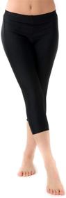 img 2 attached to Undercover Waterwear Women’s High Waisted Swim Leggings - Stylish UPF 50+ Cover Up Swim Tights for Active Women