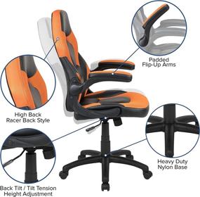 img 1 attached to 🎮 Enhance Your Gaming Experience with Flash Furniture Gaming Desk and Racing Chair Set - With Cup Holder, Headphone Hook, Mouse Pad, and Wire Management Holes