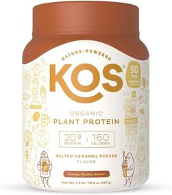 img 4 attached to ☕ KOS Salted Caramel Coffee Vegan Protein Powder - Keto, Organic, Dairy Free - 1.2 Pounds