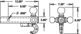 img 1 attached to Buyers Products 1802208 Tri Ball Hitch