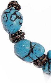 img 1 attached to 💎 Linpeng Semiprecious Stone Beads Toggle Bracelet: Exquisite Handcrafted Jewelry to Elevate Your Style