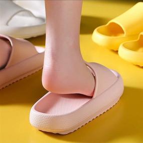 img 1 attached to 🩴 Seropian Slippers: Quick-Drying Bathroom Slippers for Women and Men - Soft, Non-Slip, Open-Toe Sole - Ideal for Indoor & Outdoor Use