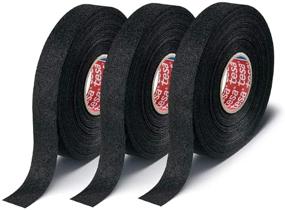 img 1 attached to 🔌 Tesa 51608 Original ISOBAND Wiring Cloth Tape - 3 Pack (25m x 19mm) - Adhesive & High Quality