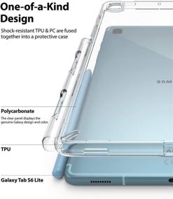 img 2 attached to Ultimate Protection: Ringke Fusion Case for Galaxy Tab S6 Lite (2020) - Shock Proof Clear Transparent Back Cover with Built-in Stylus S Pen Holder