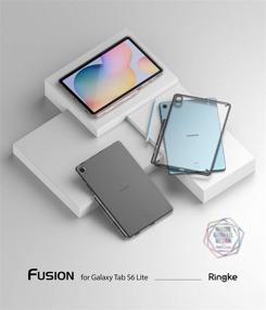 img 3 attached to Ultimate Protection: Ringke Fusion Case for Galaxy Tab S6 Lite (2020) - Shock Proof Clear Transparent Back Cover with Built-in Stylus S Pen Holder