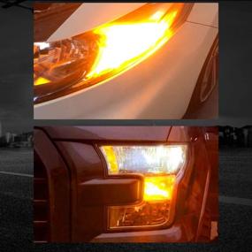 img 3 attached to 🚦 LASFIT CANBUS Anti Hyper Flash 1157 2057 7528 Switchback LED Bulbs - Dual Color Amber Turn Signal Light & White Daytime Running Parking Light - No Load Resistor Required - Unique Version (Pack of 2)
