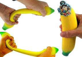 img 2 attached to 🍌 Stretchy Banana & Carrot Squishy Toys - Stress Relief and Sensory Toys for Autistic Children, Kids, and Adults. Perfect Easter Gifts for Girls, Boys, and Easter Basket Games - JA-RU 3340-3342p