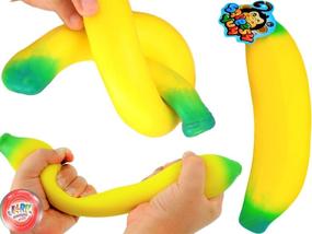 img 1 attached to 🍌 Stretchy Banana & Carrot Squishy Toys - Stress Relief and Sensory Toys for Autistic Children, Kids, and Adults. Perfect Easter Gifts for Girls, Boys, and Easter Basket Games - JA-RU 3340-3342p