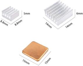 img 3 attached to 🔥 Пассивные радиаторы ALLUS для Raspberry Pi 3 Model B - Мгновенная установка, набор из 12 алюминиевых наклеек радиаторов