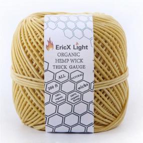 img 3 attached to EricX Light 200 ft Spool of Organic Beeswax Hemp Wick | Thick Gauge (2.0mm) | Well Coated with 100% Beeswax