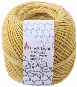 img 4 attached to EricX Light 200 ft Spool of Organic Beeswax Hemp Wick | Thick Gauge (2.0mm) | Well Coated with 100% Beeswax