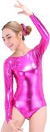 💫 sparkle in style: speerise girls kids long sleeve shiny metallic dance gymnastics leotard logo