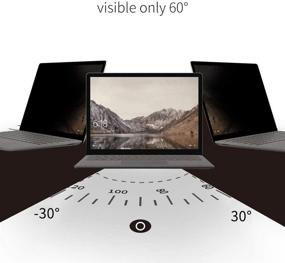 img 3 attached to Экран конфиденциальности YBP для Surface Book 1/2 15 дюймов - легкая установка/снятие, антиспам, многоразовый и съемный защитный фильтр
