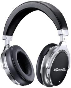 img 4 attached to Bluedio F2 ANC Bluetooth Headphones - Active Noise Cancelling, Over Ear Wireless Headphones with 180° Rotation, Wired and Wireless for Cell Phone, TV, PC - Black