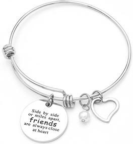 img 1 attached to Jude Jewelers Stainless Steel Adjustable Friendship Heart Bracelet for Close-Knit Friends