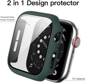 img 3 attached to 📱 Набор из 12 чехлов Haojavo совместимых с Apple Watch 44mm Series 6/5/4/SE с защитным закаленным стеклом - ультратонкий чехол-бампер, устойчивый к царапинам, для аксессуаров iWatch.