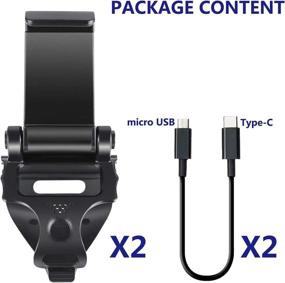 img 1 attached to 🎮 Phone Clip Holder Clamp Mount Stand Bracket for PlayStation 4 Slim Pro PS4 Wireless Controller - BLUE LAKE Performance Redesign (2 PAC)