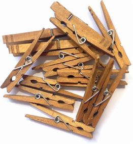 img 3 attached to 📍 LWR CRAFTS Wooden Large Clothespins 3-5/16" 8.4cm 30 Pack - Ideal for Crafting and Home Organization (Jacobean Style)