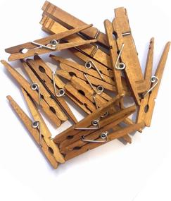 img 2 attached to 📍 LWR CRAFTS Wooden Large Clothespins 3-5/16" 8.4cm 30 Pack - Ideal for Crafting and Home Organization (Jacobean Style)