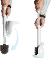 🚽 elypro drip free toilet brush and holder: hygienic bristle cleaning brush with unique caddy design for no drip experience in white - perfect for home, rv, or boat logo