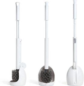 img 1 attached to 🚽 ELYPRO Drip Free Toilet Brush and Holder: Hygienic Bristle Cleaning Brush with Unique Caddy Design for No Drip Experience in White - Perfect for Home, RV, or Boat