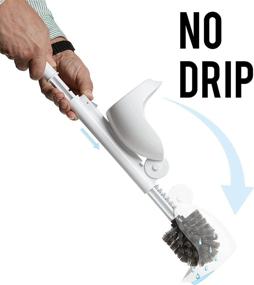 img 3 attached to 🚽 ELYPRO Drip Free Toilet Brush and Holder: Hygienic Bristle Cleaning Brush with Unique Caddy Design for No Drip Experience in White - Perfect for Home, RV, or Boat