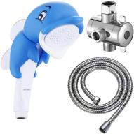 🚿 kaiying children's handheld shower head with cartoon water flow spray - baby kids toddler bath play toys (includes showerhead, hose, and diverter) logo