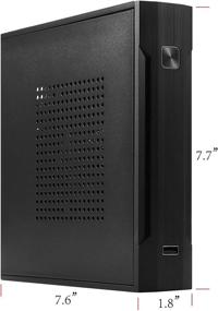 img 3 attached to 🖥️ Безвентиляторный тонкий Mini-ITX HTPC корпус: Goodisory TX01 SECC, отсек для диска 2,5 дюйма, вертикальная подставка (черный)