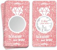 💎 diamond bridal shower games - bachelorette scratch off cards for 48 guests | funny wedding activity | rose gold glitter party game logo