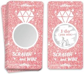 img 4 attached to 💎 Diamond Bridal Shower Games - Bachelorette Scratch off Cards for 48 Guests | Funny Wedding Activity | Rose Gold Glitter Party Game