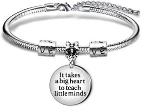 img 4 attached to 🍎 Bangle Bracelets for Teacher Appreciation: AGR8T Gift for Teachers on Teachers Day - Inspiring Big-Hearted Educators for Teaching Little Minds