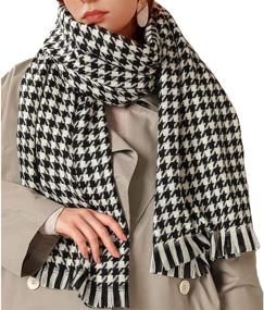 img 3 attached to Winter Blanket Classic Tassel Chunky Women's Accessories for Scarves & Wraps