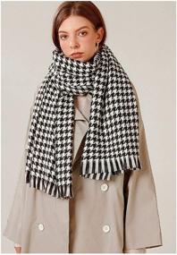 img 2 attached to Winter Blanket Classic Tassel Chunky Women's Accessories for Scarves & Wraps